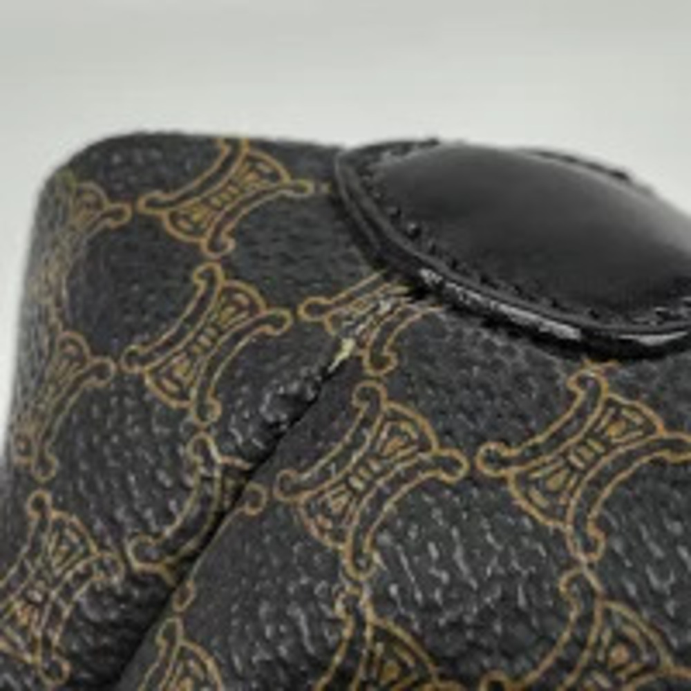 Celine black handbag brown Macadam Clutch canvas Black Brown